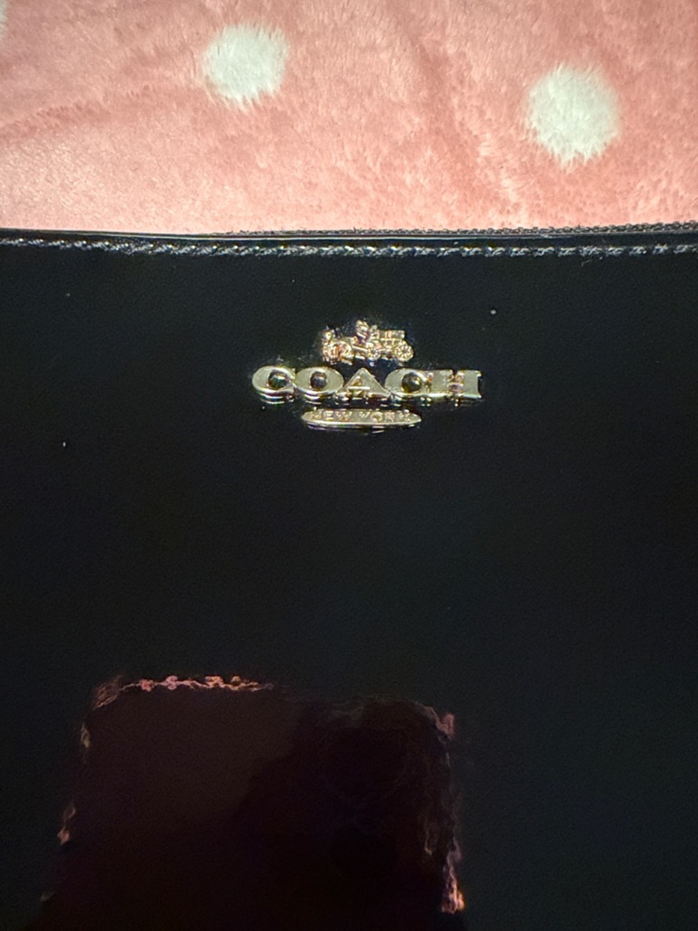 Coach Black Patent Leather Wristlet - Picture 3 of 6